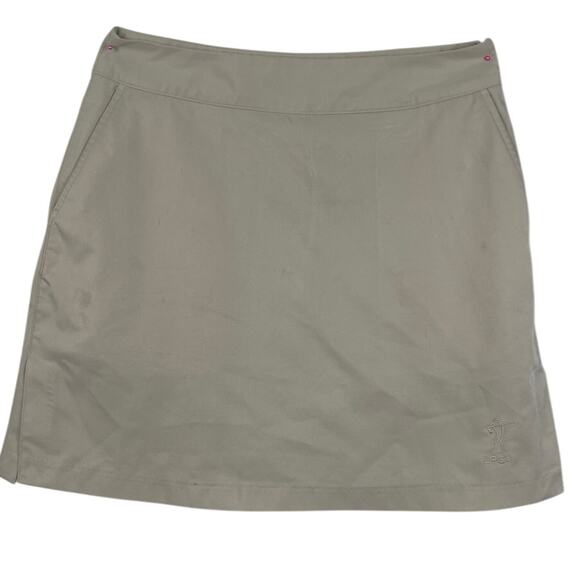 Adidas Women’s LPGA Golf Skort Tan Tonal Branding SZ 4 Golf Athlete Performance - Picture 1 of 9